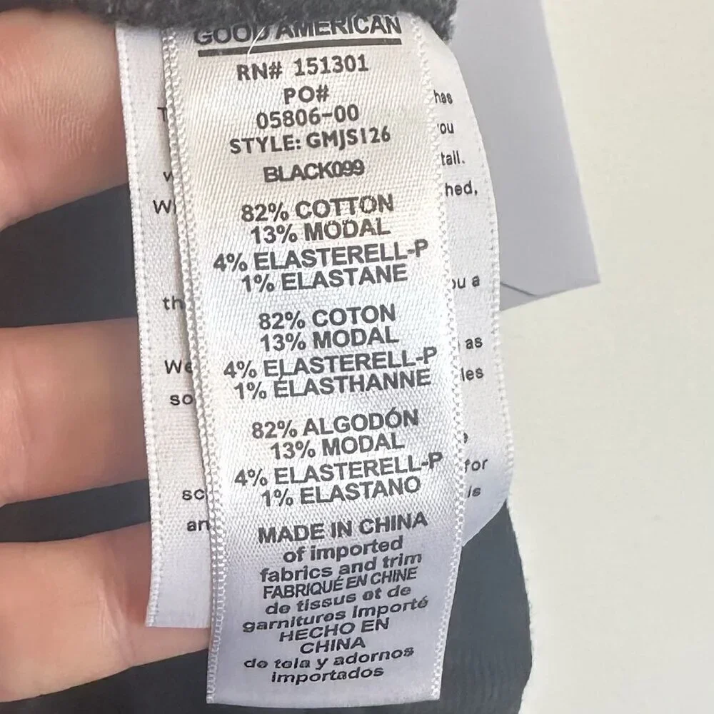 NWT Good American Black Fit For Success Jumpsuit - Size 5 (2XL)